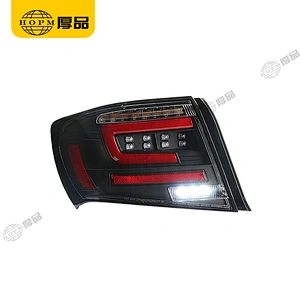 Taillight Assembly Tuning Light Modified LED Tail Light Black Background Red Light Four-door Taillights For WRX 08-14