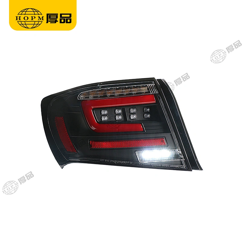 Taillight Assembly Tuning Light Modified LED Tail Light Black Background Red Light Four-door Taillights For WRX 08-14