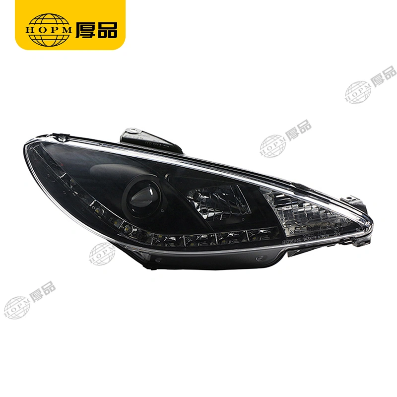 Headlight Assembly Tuning Light Modified Automotive lighting Car Single Beam Light-strip Version For 206 04-08