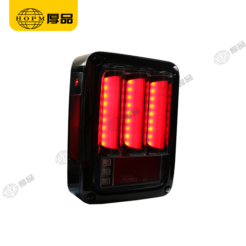Taillight Assembly Tuning Light Modified LED Tail Light V2 U.S. Regulations Black Background Red Light For Wr-angler 07-