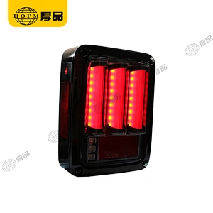 Taillight Assembly Tuning Light Modified LED Tail Light V2 U.S. Regulations Black Background Red Light For Wr-angler 07-