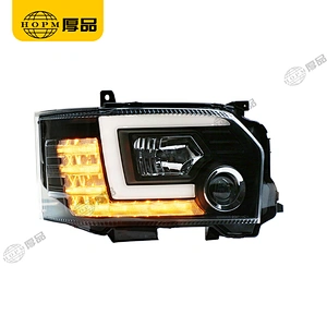 Headlight Assembly Tuning Light Modified Automotive lighting Car Single Beam Light Black Background For HIACE 14-