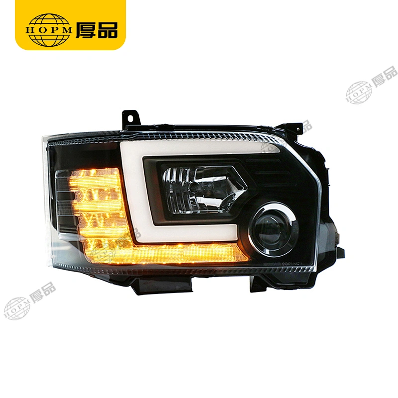 Headlight Assembly Tuning Light Modified Automotive lighting Car Single Beam Light Black Background For HIACE 14-
