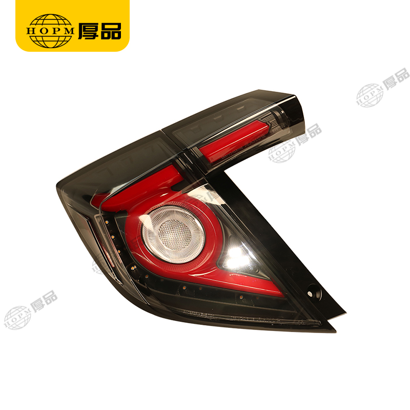 Taillight Assembly Tuning Light Modified LED Tail Light Turn Signal Horse Racing Hatchback Black Background Red For CI-VIC 16-