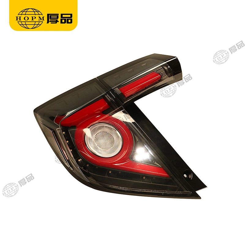 Taillight Assembly Tuning Light Modified LED Tail Light Turn Signal Horse Racing Hatchback Black Background Red For CI-VIC 16-