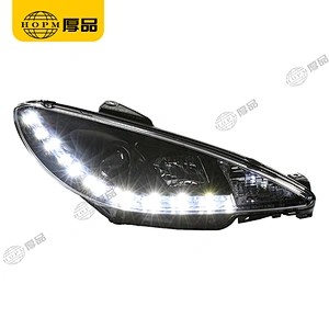 Headlight Assembly Tuning Light Modified Automotive lighting Car Single Beam Light-strip Version For 206 04-08