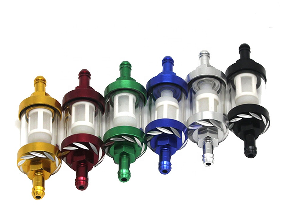 6 Color 8mm Cnc Motorcycle Petrol Gas Fuel Gasoline Oil Filter Moto For Yzd-r1r3 Mt-01 Atv Dirt Pit Bike Motocross