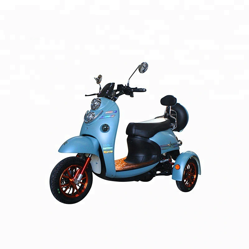 Passenger electric three wheel pedal scooter