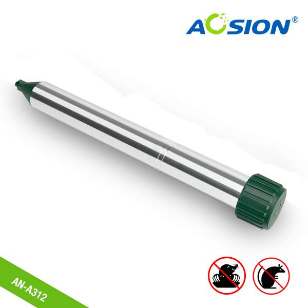Ahuyentador de topos sónico y vibratorio de batería AOSION® AN-A312