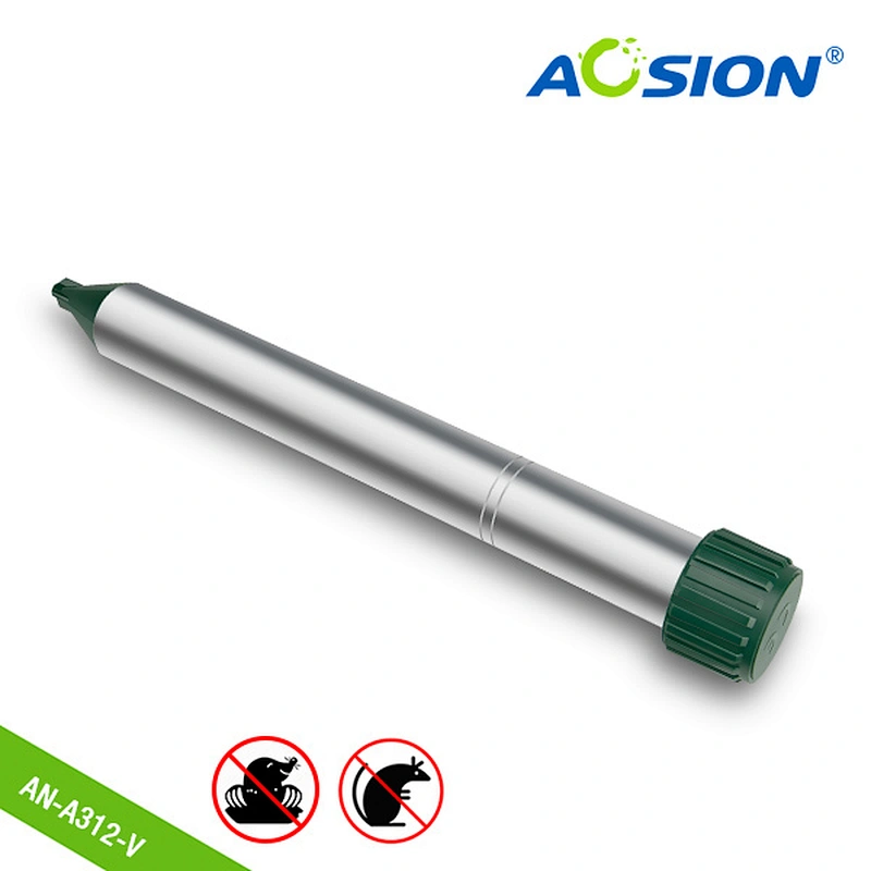 AOSION® Batería Sonic Vibrating Vole Repelente de topos con motor AN-A312-V