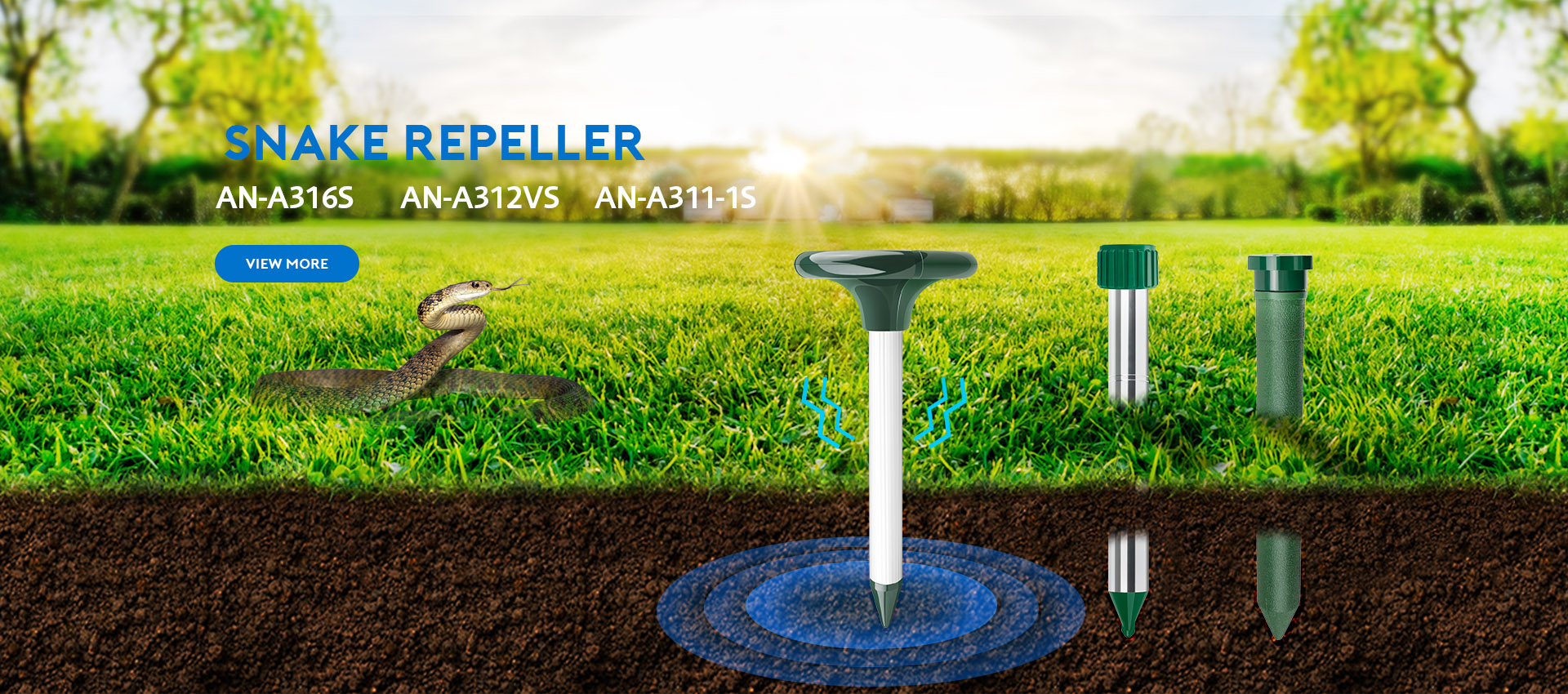 Solar snake repeller