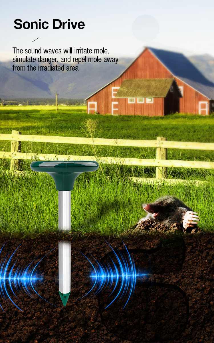 solar sonic mole repeller manuafacturer