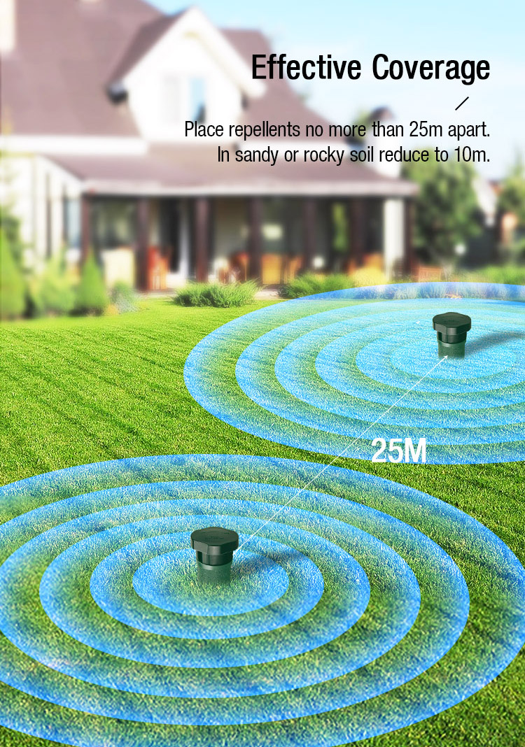 sonic mole repeller manuafacturer