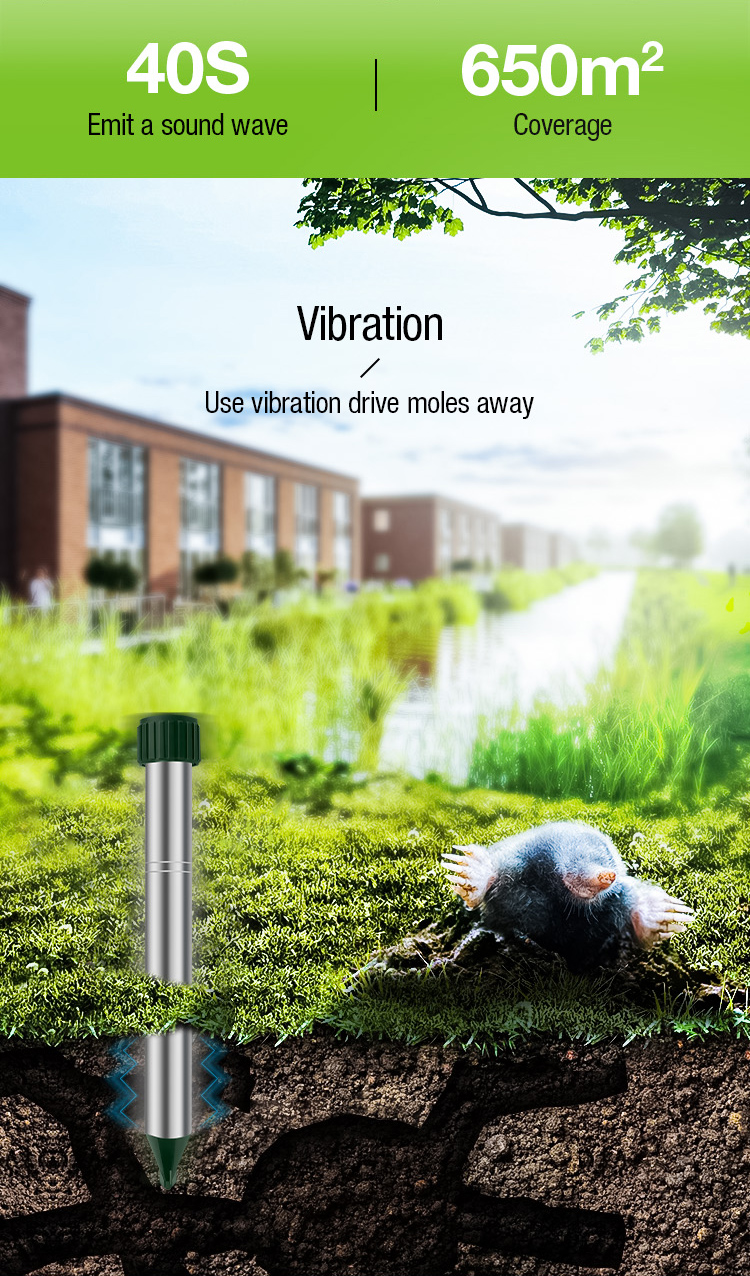 sonic mole repeller manufacturer