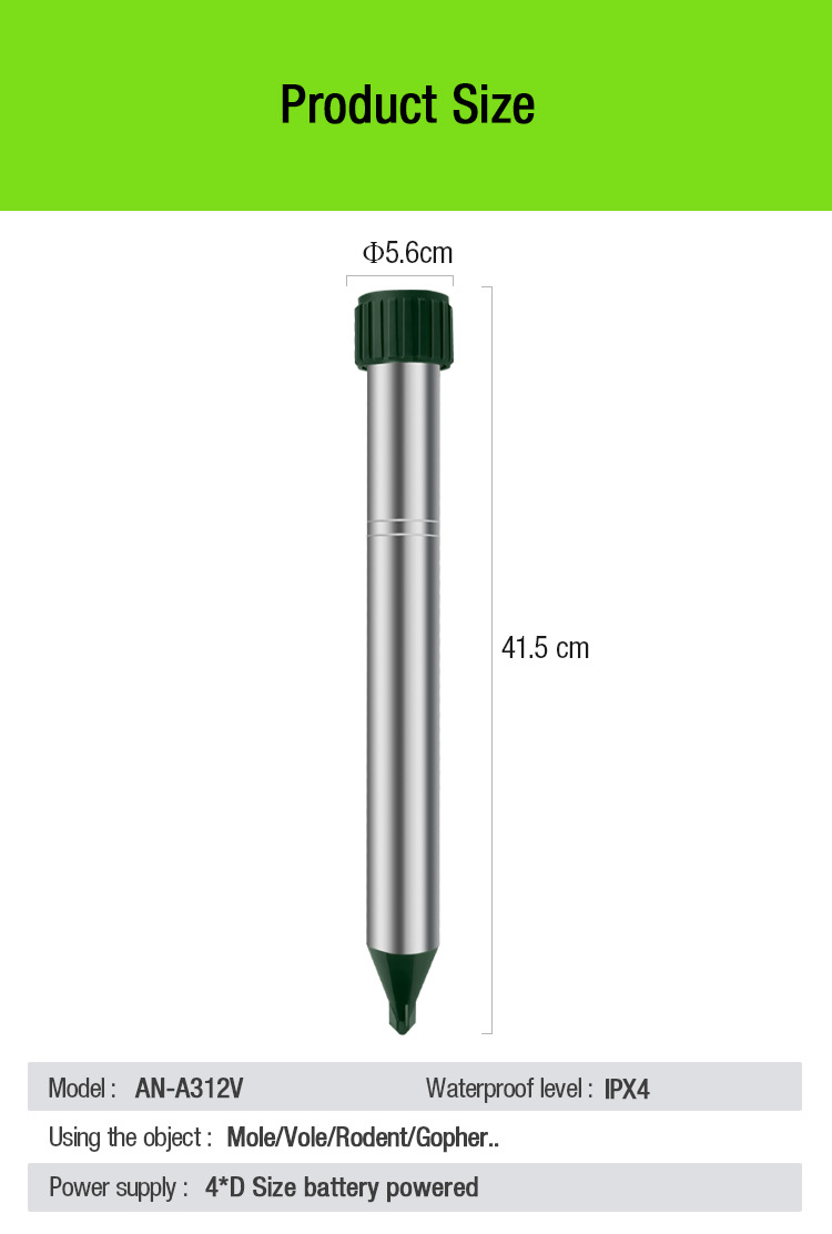 sonic mole repeller manufacturer