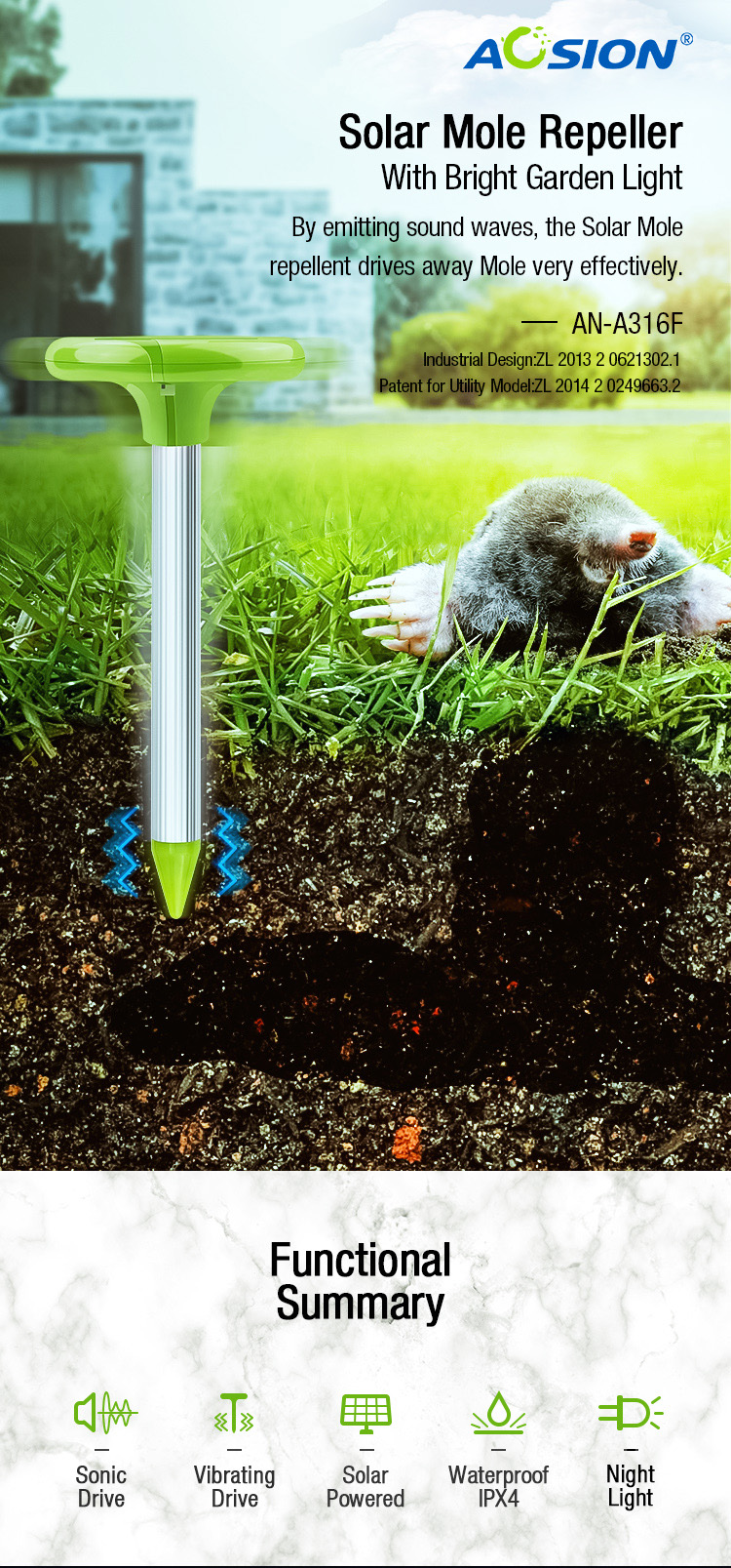 solar mole chaser manufacturer