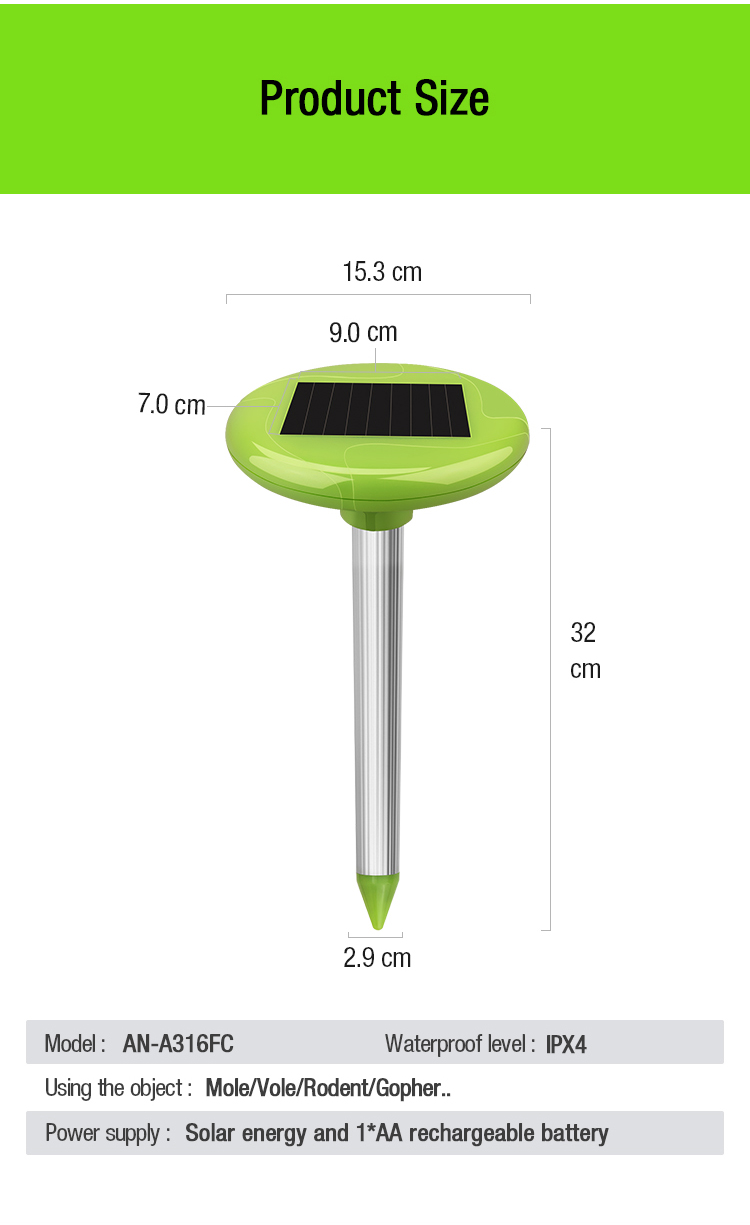 solar mole repeller manufacturer