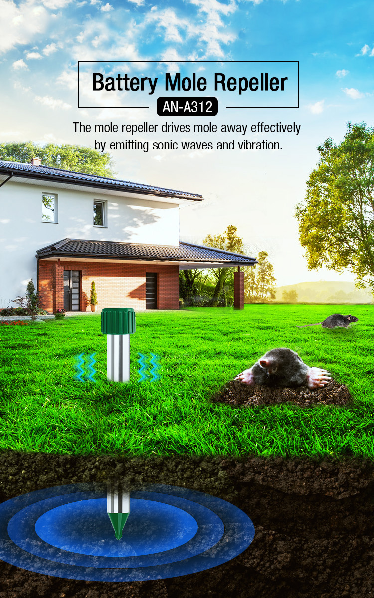 sonic mole repeller manufacturer