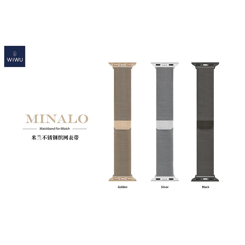 Minalo stainless steel Watch Band