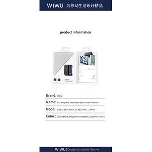 2 in 1 Magnetic Separation iPad Folio Case
