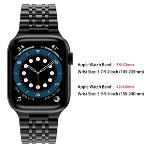 Seven beads steel watch band