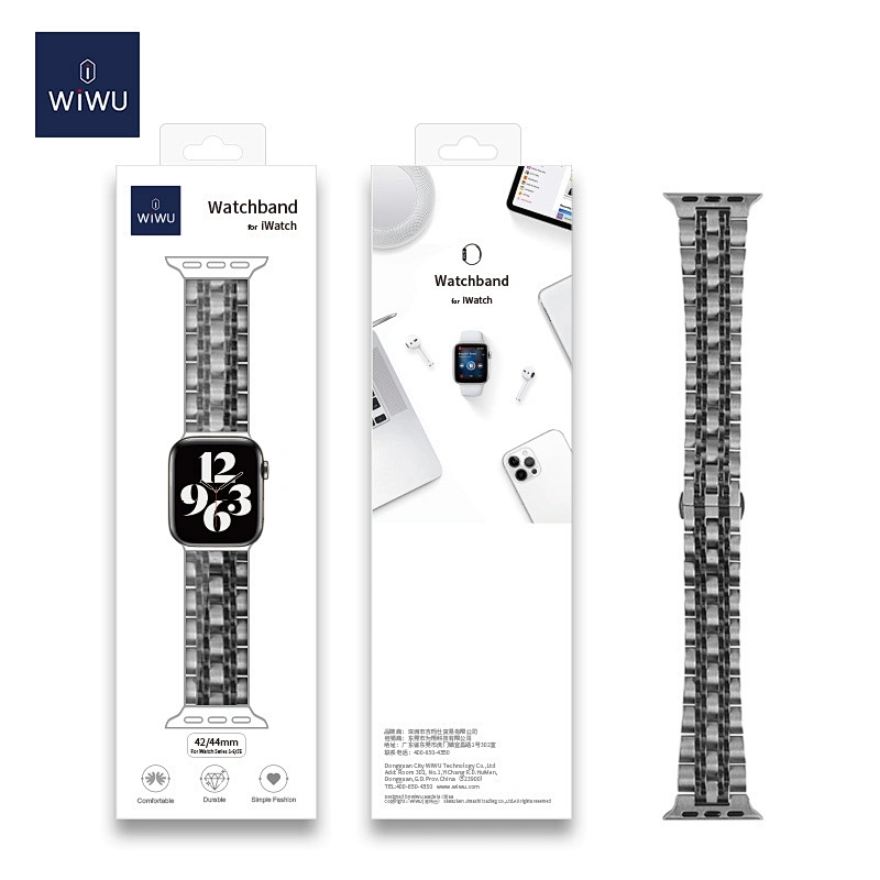 Seven beads steel watch band