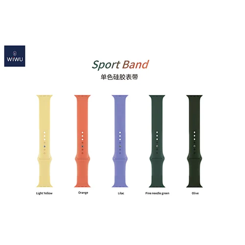 One color silicon watch band