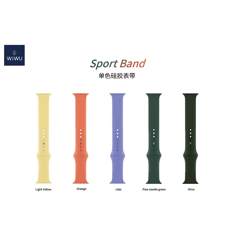 One color silicon watch band