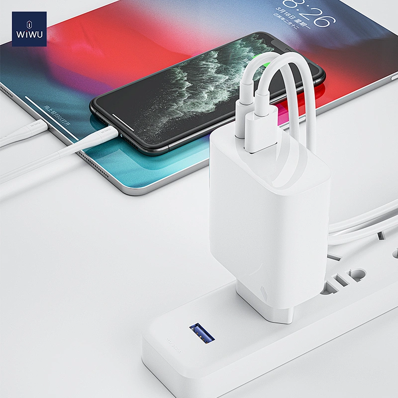 WiWU Portable 30W Charger UK EU Standard Small Mini Power Adapter for iPhone 13 Wall Charger