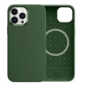 WiWU Skin Touch Liquid Silicone Phone Case for iPhone 13 Pro Magnetic Wireless Charging Full Protective Phone Cover