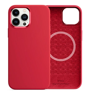WiWU Skin Touch Liquid Silicone Phone Case for iPhone 13 Pro Magnetic Wireless Charging Full Protective Phone Cover