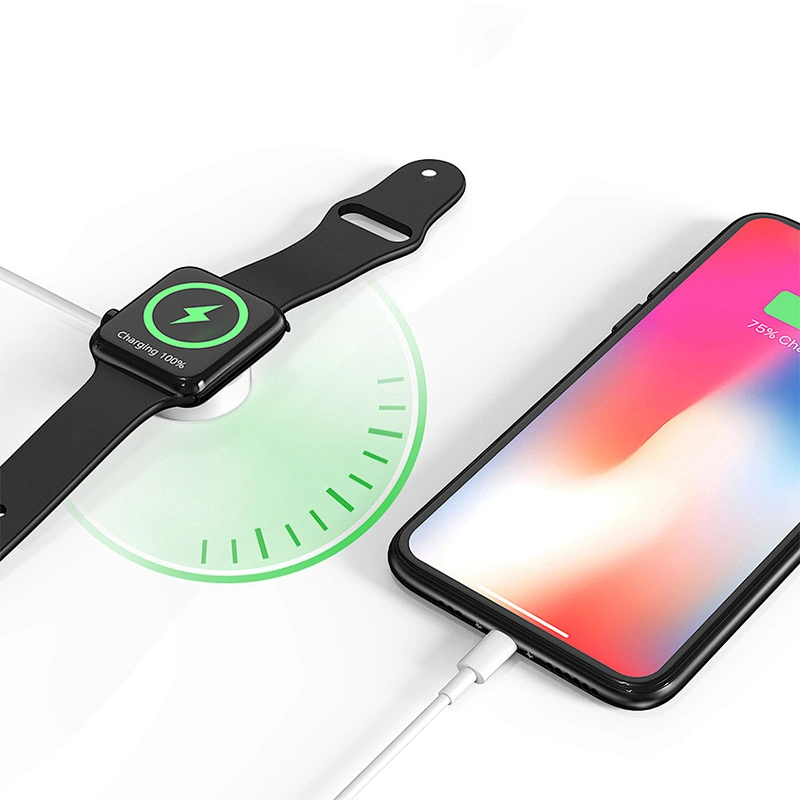 WiWU 2 in 1 Wireless Charge for iWatch Portable Smart Watch Wireless Charger Universal Phone Charger