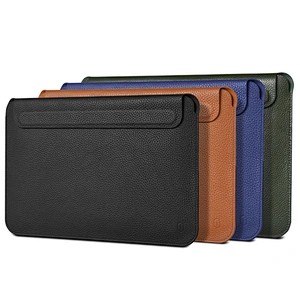 WIWU Genuine Leather Laptop Sleeve Skin Pro Laptop Case with Magnetic Closure for Macbook Ultra Slim Protective Bag