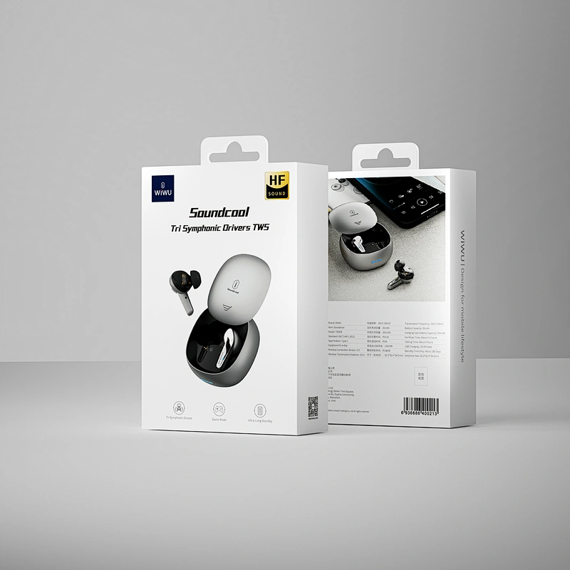 WiWU TWS09 Soundcool Wireless Stereo Sound Earbuds Gaming Earphone Hands-free Earbud for Mobile Phone Headphones