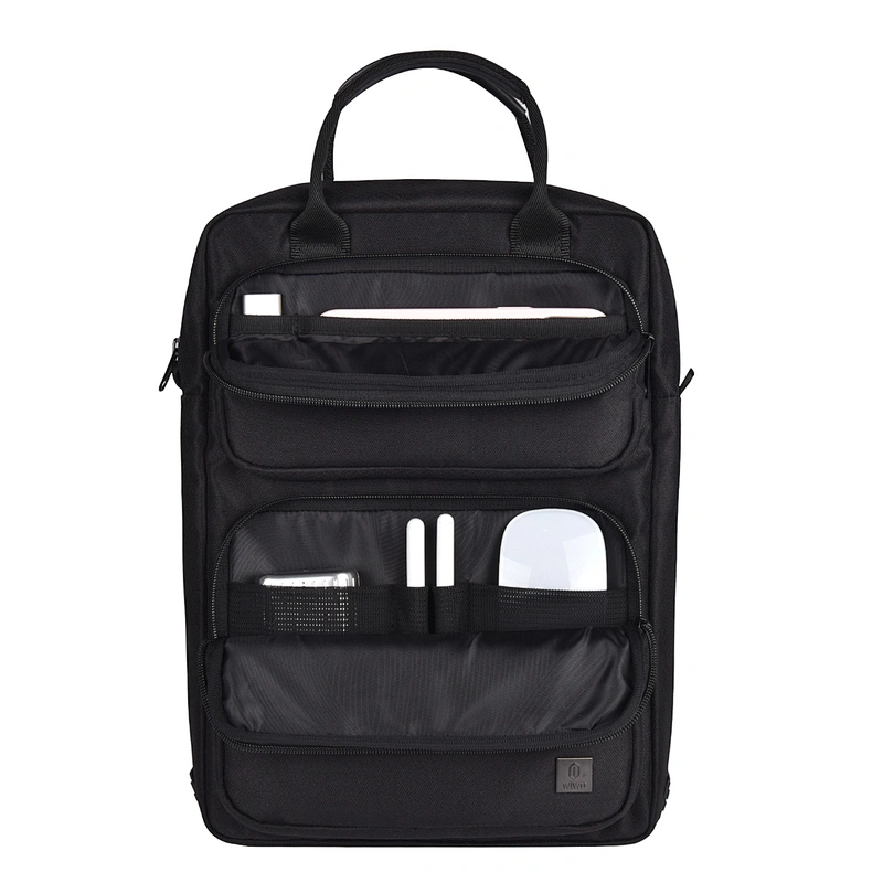 WiWU 14.2 inch Laptop Sling Bag for Men Women Water-resistant Multi-Pocket Electronic Accessories Organizer Bag