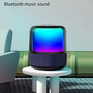 WiWU Bluetooth Wireless Thunder Speaker Mega Bass Stereo Sound Waterproof Built-in Mic Speaker with LED Colorful Light