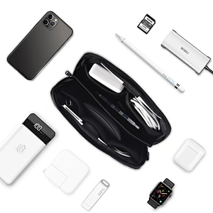 WiWU Alpha Tech Pouch Electronics Organizer Travel Bag for Macbook Cables Chargers Accessories Storage Bags