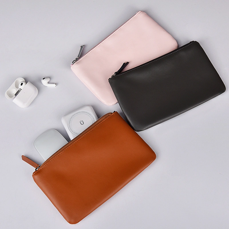 WiWU PU Leather Electronics Accessories Organizer Case for Women Men Travel Bag Cables Chargers Gadgets Pouch Storage Bags