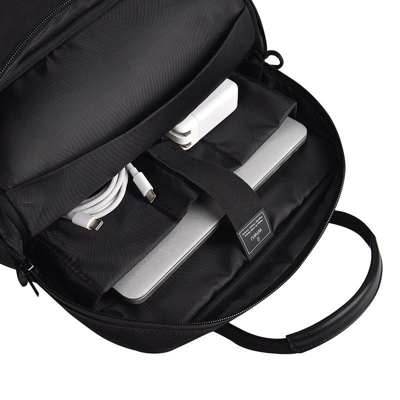 WiWU 14.2 inch Laptop Sling Bag for Men Women Water-resistant Multi-Pocket Electronic Accessories Organizer Bag