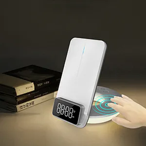 WIWU 4 in 1 Wireless Charger M11 with Time Clock and Backlight for iPhone Wireless Charger 2022 New Arrival