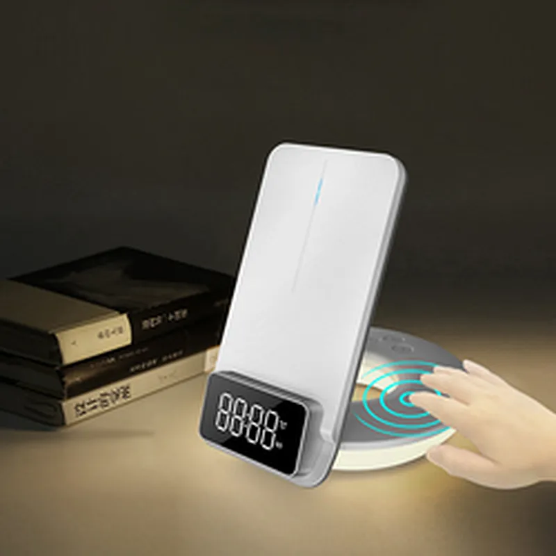 WIWU 4 in 1 Wireless Charger M11 with Time Clock and Backlight for iPhone Wireless Charger 2022 New Arrival