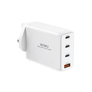 WIWU 120W USB Wall Charger 4 in 1 Mini GaN Quick Charger for Mobile Laptop Fast Charging UK EU US Plug