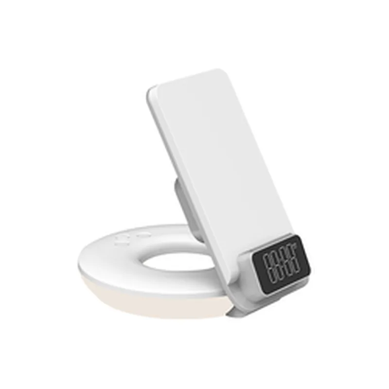 WIWU 4 in 1 Wireless Charger M11 with Time Clock and Backlight for iPhone Wireless Charger 2022 New Arrival