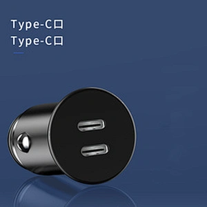 WiWU USB C Car Charger Adapter Dual Ports PD 40W Fast Charger Power Delivery for Smart Phone PC Tablet Charger Adapter