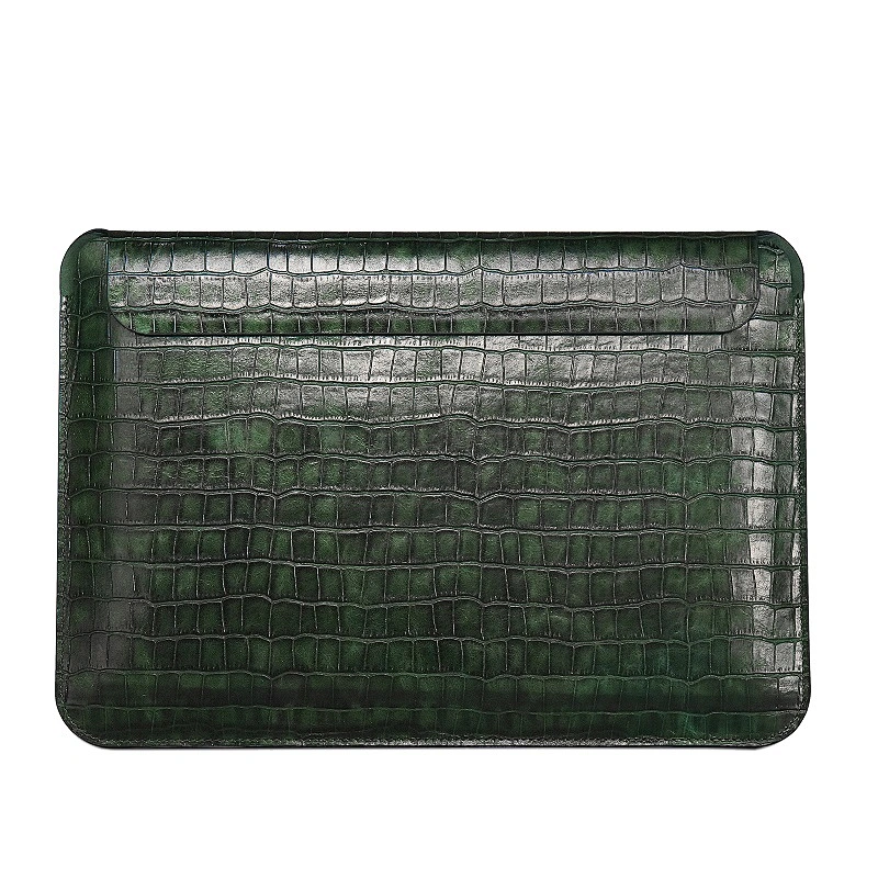 WiWU Ultra Slim Genuine Leather Sleeve with Croco Pattern for Macbook Laptop Bags Briefcase