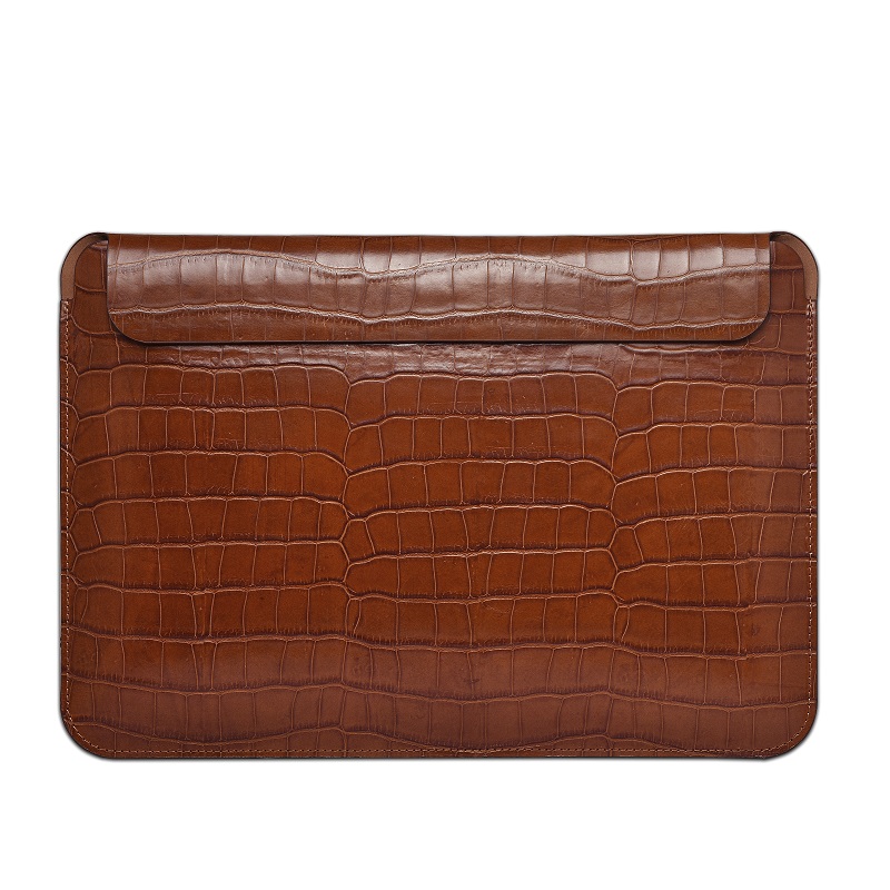 WiWU Ultra Slim Genuine Leather Sleeve with Croco Pattern for Macbook Laptop Bags Briefcase