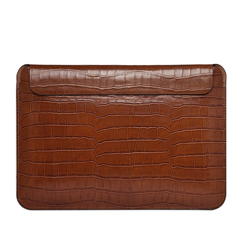 WiWU Ultra Slim Genuine Leather Sleeve with Croco Pattern for Macbook Laptop Bags Briefcase