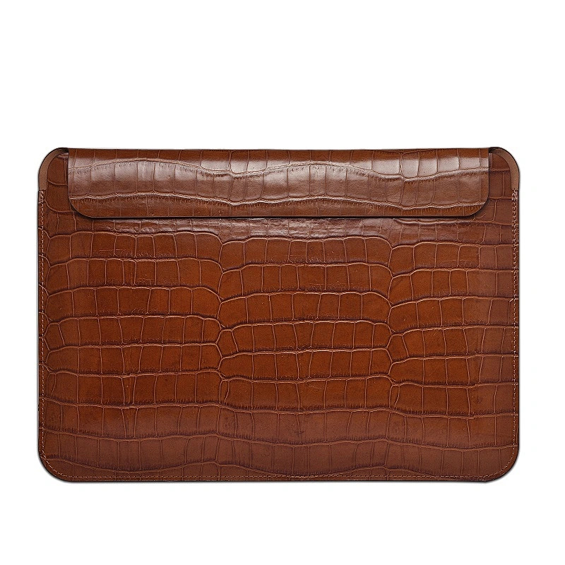 WiWU Ultra Slim Genuine Leather Sleeve with Croco Pattern for Macbook Laptop Bags Briefcase