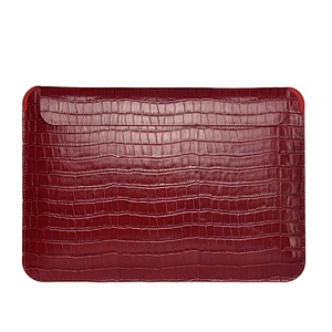 WiWU Ultra Slim Genuine Leather Sleeve with Croco Pattern for Macbook Laptop Bags Briefcase