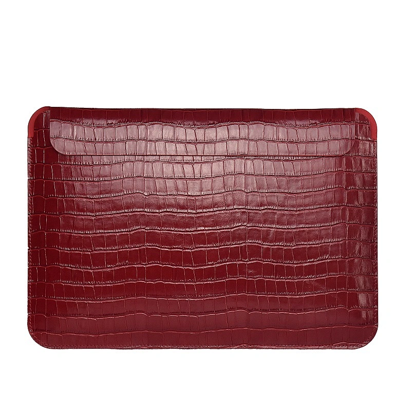 WiWU Ultra Slim Genuine Leather Sleeve with Croco Pattern for Macbook Laptop Bags Briefcase